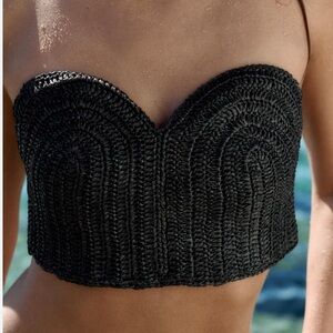 BNWT Crotchet Black Top